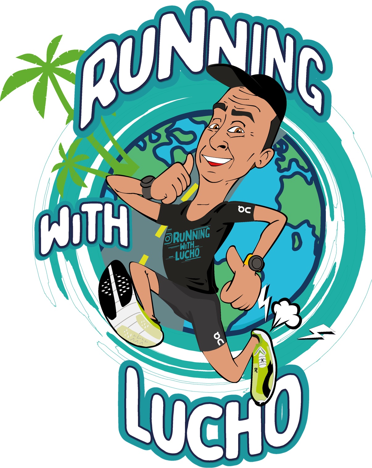 Running With Lucho logo badge